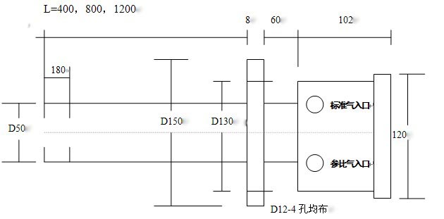 氧化锆探头的外形尺寸图